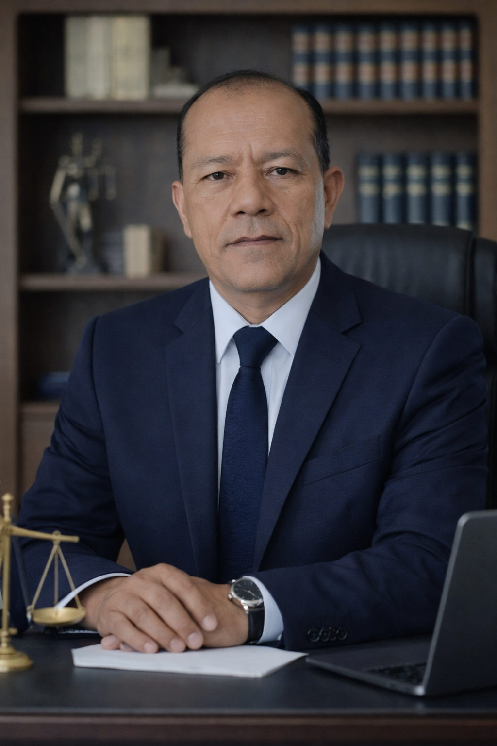 Retrato profesional del abogado Emel Movilla Pacheco